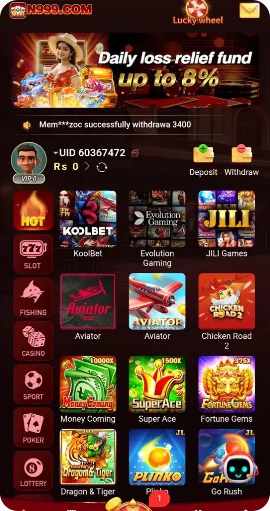 N999 Game New Online Earning Platform