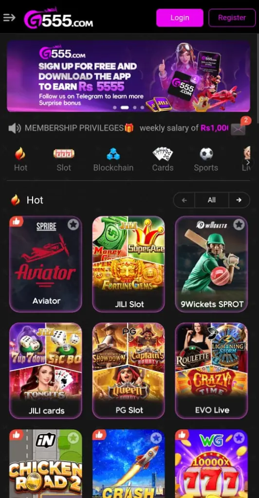 G555 game new game earning app